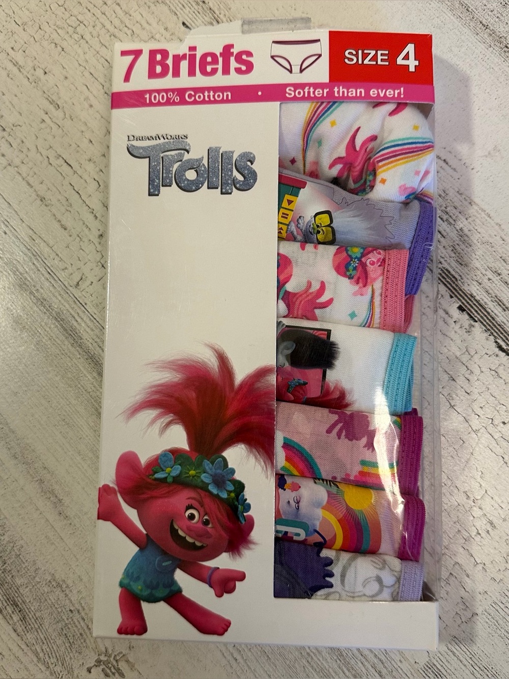 Girls Trolls Underwear Size 4 NEW